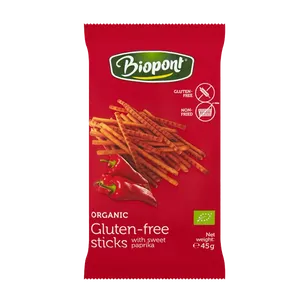 Biopont Slané paprikové tyčinky bez lepku 45 g BIO